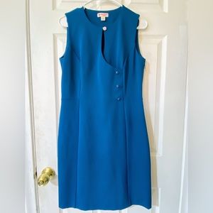 Brooks Brothers Women’s Teal sleeveless dress with Rhinestone Button Sz 
10